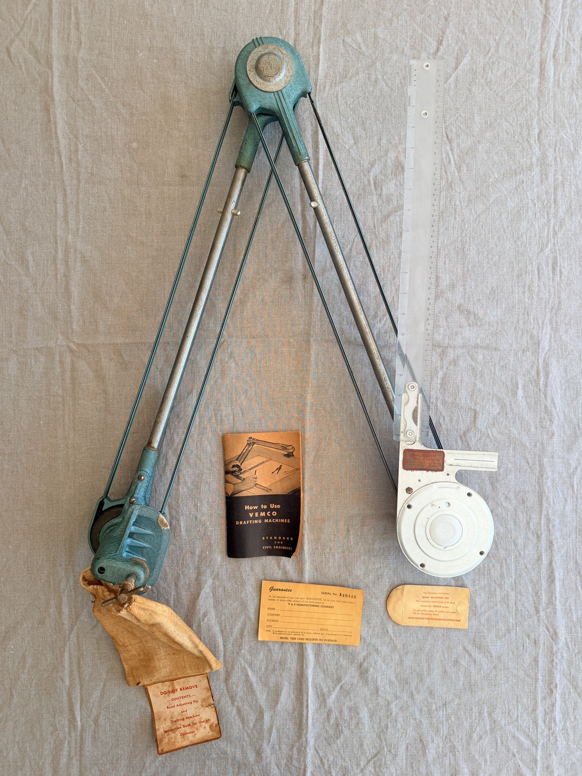 Vintage Vemco Drafting Machine Model 4100 – 24″ Arm – with original tags