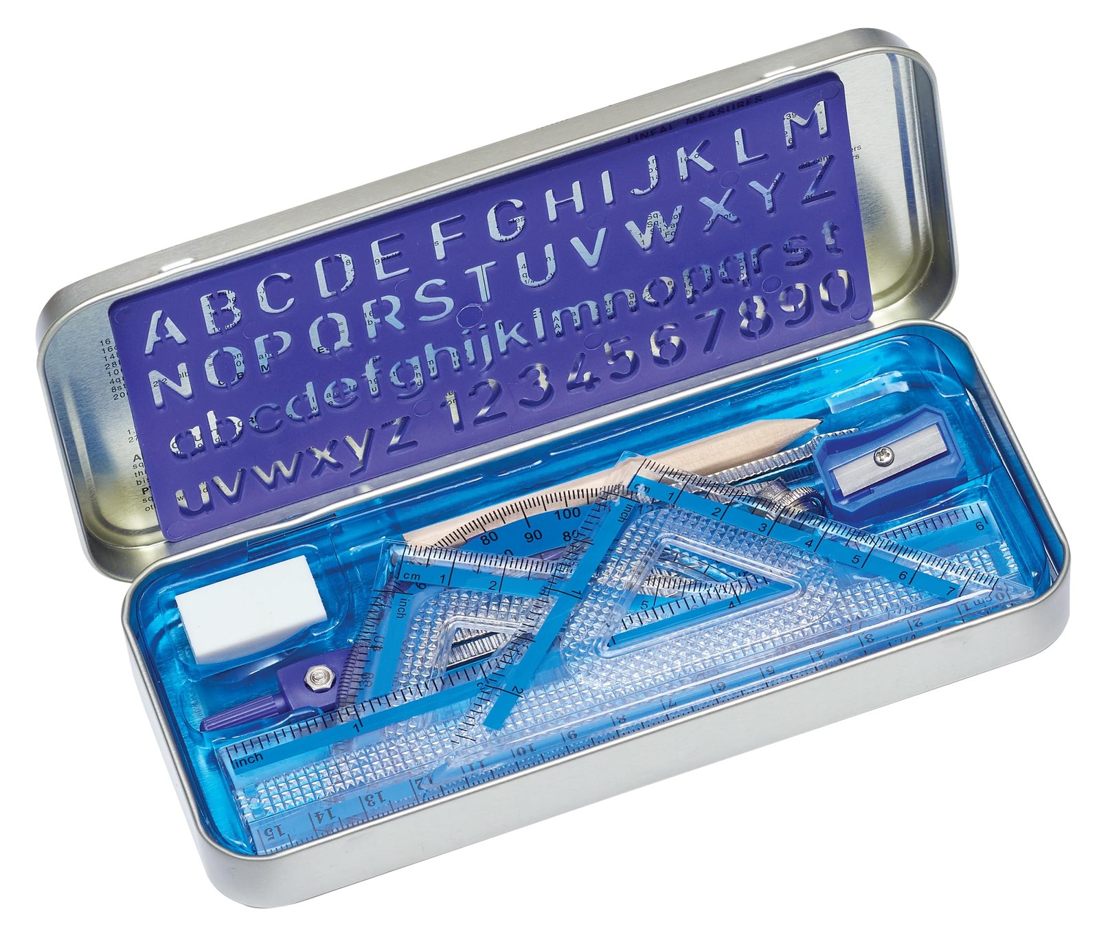 STAEDTLER 10-Piece Math Set with Metal Compass, 6″ Ruler & Triangle Squares, 45°