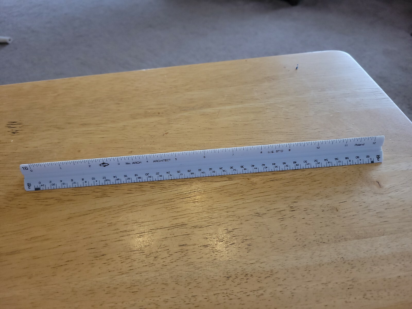 Vintage Alvin No.Arch Ruler Triangular Architect Drafting Tool.( Poland)