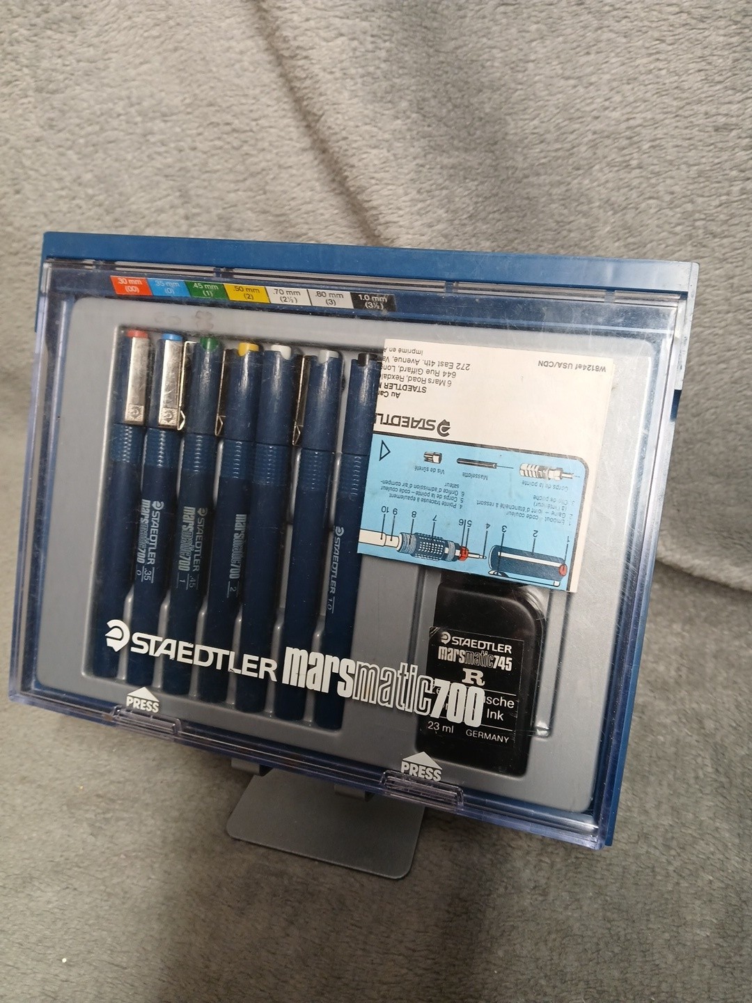 Vintage Staedtler Marsmatic 700 Technical Drafting Drawing Pen Set