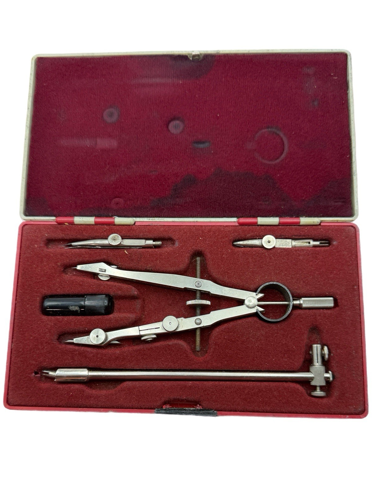 Vintage Drafting Set with plastic case- Made in Germany