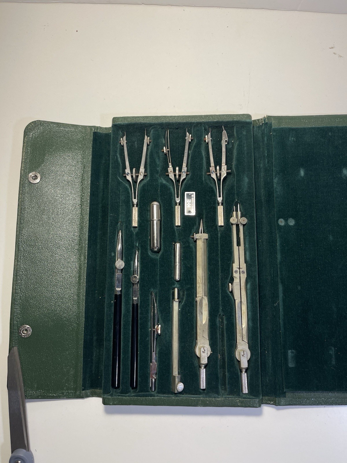 Vintage Doric K&E Favorite Drafting Tool Compass Set with Case Germany